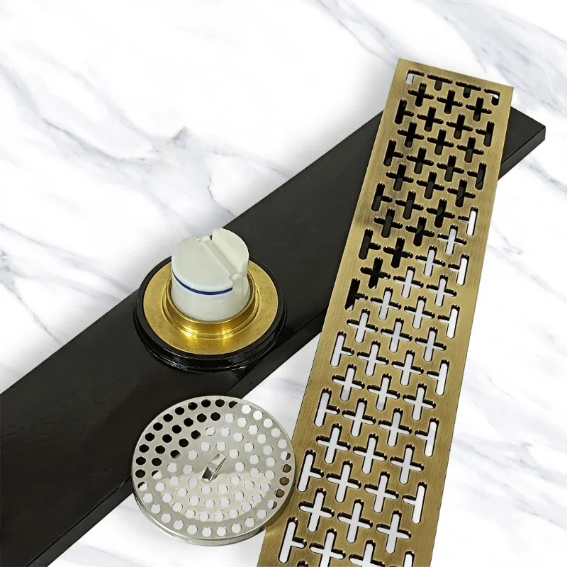 

Bathroom hotel floor drain shower room rectangular filter floor drain all copper floor drain