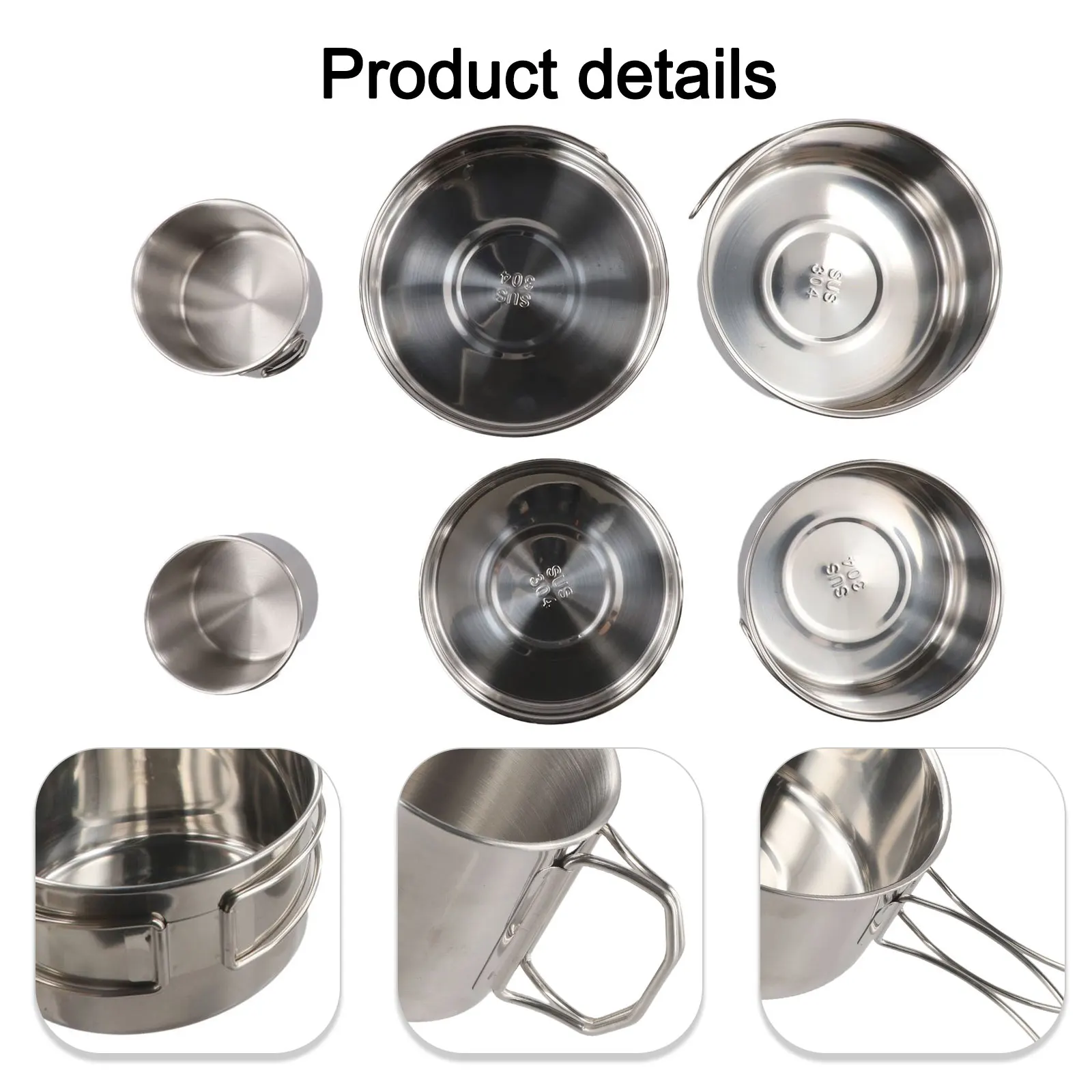 

15x15x10cm Camping Cookware Set Backpacking Cookware For Trips Cooking Set Portable Cooking Set Easy To Transport