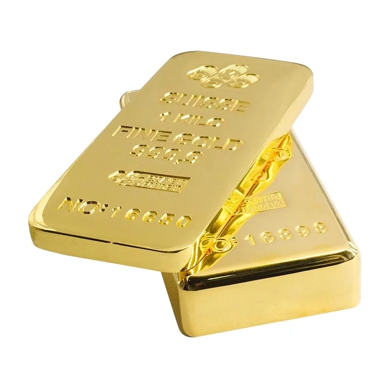 

280/500/1100g 1:1 Swiss 24k Gold Bar Imitation Swiss Jewelry Store Bank Display Anti-theft Samples, Decorations