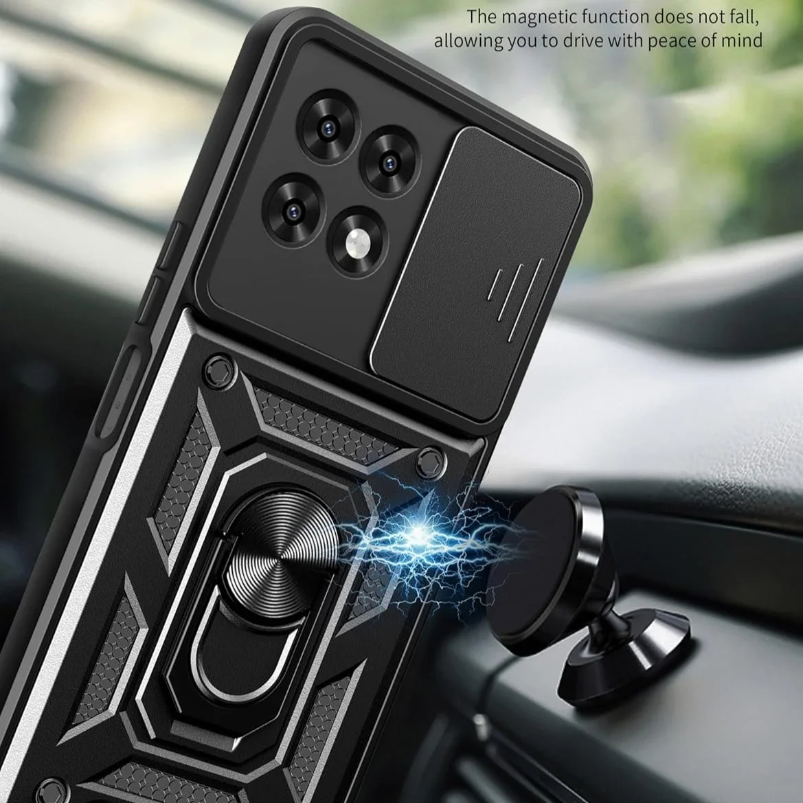 Armor Case For T-Mobile Revvl 7 Pro 5G T Phone 2 Pro 5G Cover Lens Protection With Ring Magnetic Holder Coque Fundas