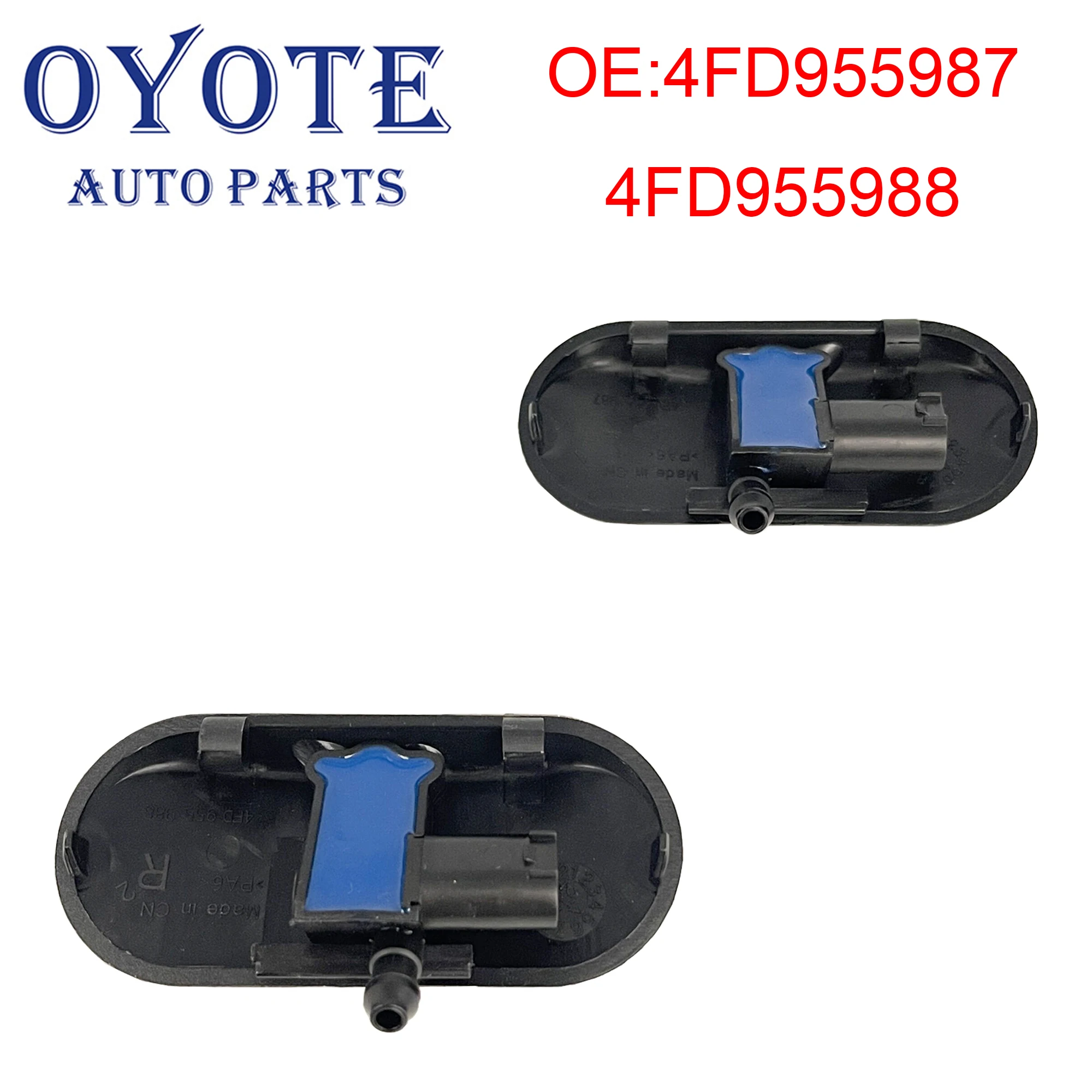 OYOTE 4FD955987 4FD955988 1Pair Left Right Windshield Washer Nozzle Jet For Audi A2 A3 8P 2003 - 2013 A4 S4 B6 B7 A6 S6 A8 RS4