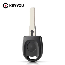 KEYYOU 10ps Uncut HU66 Blade Key Blank Case For VW Volkswagen Polo Golf for SEAT Ibiza Leon SKODA Octavia Transponder Key Shell