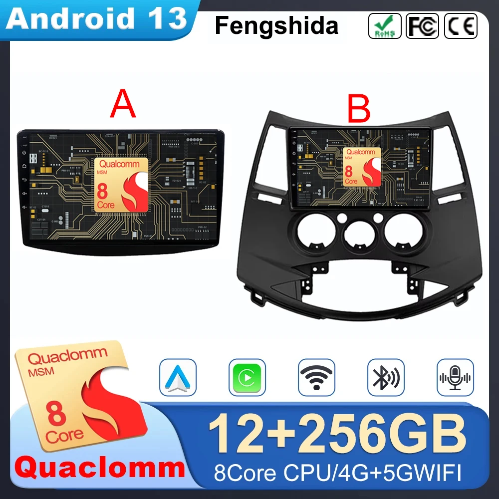 A Model Auto No 2DIN DVD Android For Mitsubishi Grandis 1 2003-2011 Car Stereo Unit Multimedia Radio Player GPS Carplay Screen