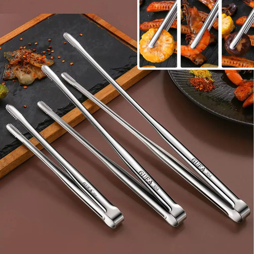 Pinças De Churrasco De Aço Inoxidável, Pinças De Cozinha De Metal, Utensílios De Cozinha Para Salada De Peixe Bife Churrasco Buffet