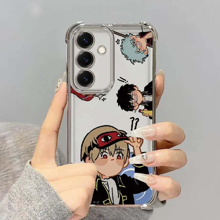 أنيمي جين تاما حافظة لهاتف سامسونج جالاكسي A35 A36 A24 A15 A13 A16 A21s A25 A33 A26 A52 A17 غطاء ناعم