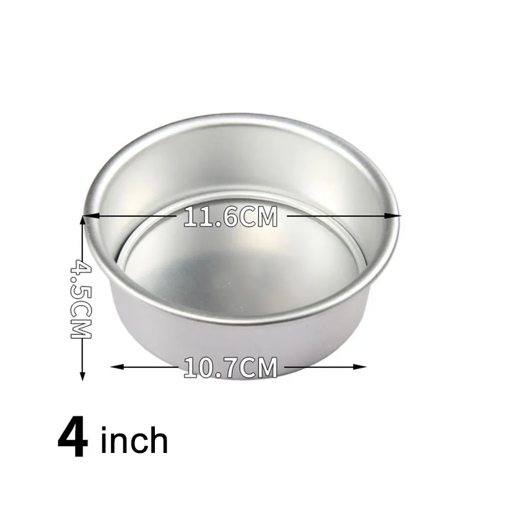 Aluminium Alloy Round Mini Cake Baking Tray, 2/4/6/8/10in Nonstick Angel Food Cake Pan, Perfect for Personal Shortbread