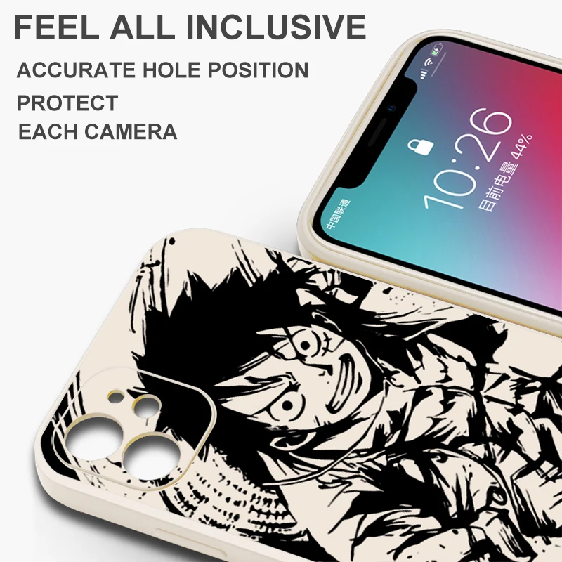 O-ONE PIECES L-Luffys For iPhone 15 14 Plus 13 12 11 Pro Max 13 12 Mini X XR XS Max Phone Case Liquid Silicone Shell Carcasa