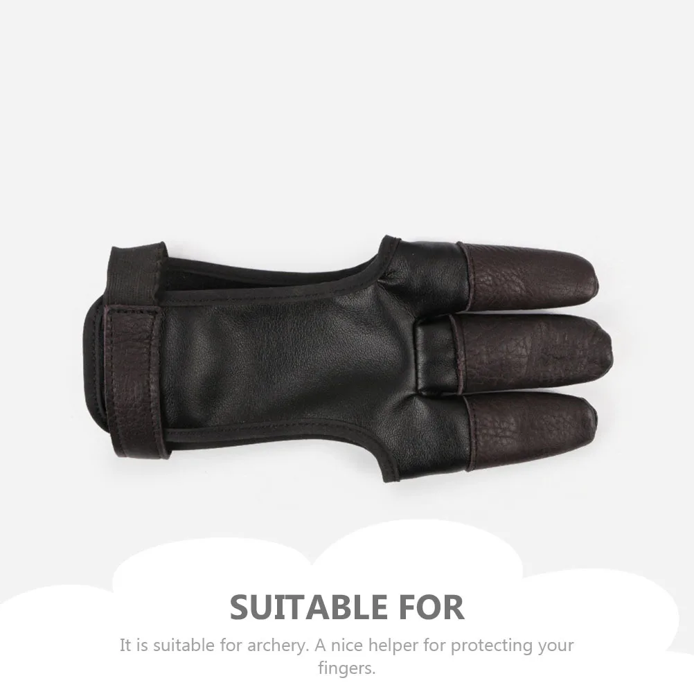 

1pc Finger Guard Wear-Resistant Portable Adjustable Glove For Recurve Hunting Equipment Accessory