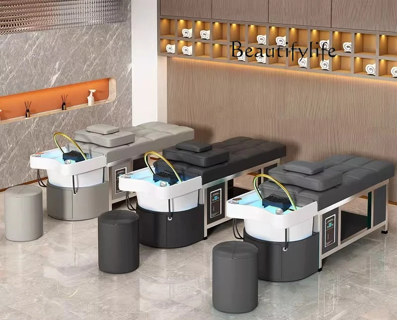 

Ceramic basin head treatment shampoo bed barber shop special Thai massage water circulation fumigation stainless steel beauty