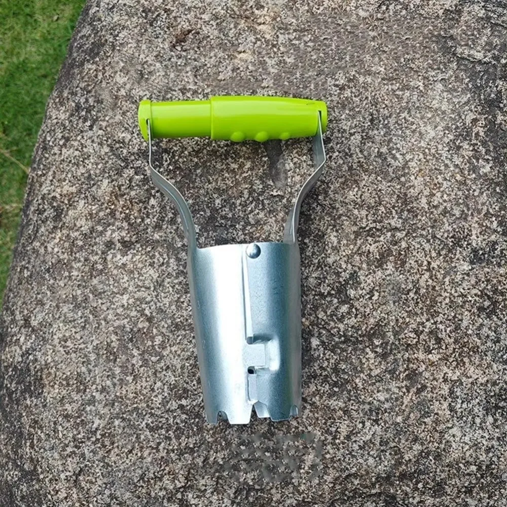 Stainless Steel Garden Seedling Transplanter Handheld Design Multifunctional Flower Transplanting Extractor Tool
