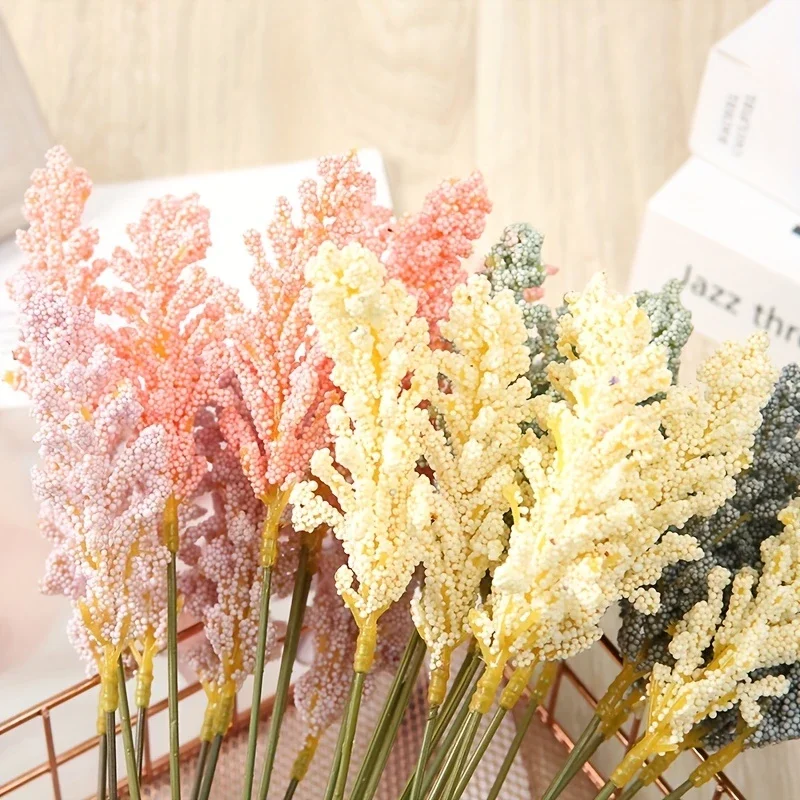 6 Stück 32 cm Ähre Qualität natürliche getrocknete Blumen Kaninchenschwanz Pampas Reed getrockneter Blumenstrauß Hochzeit Party Dekoration Pflanzen ﻿ – Detail 2