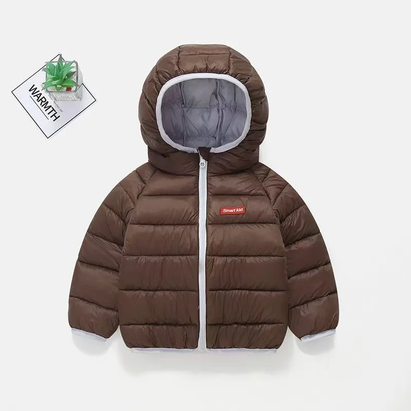 Winter Warm Down Coat Boys Hooded Jackets Autumn New Children Cotton Clothing Girls Thickened Casual Zipper Outerwear