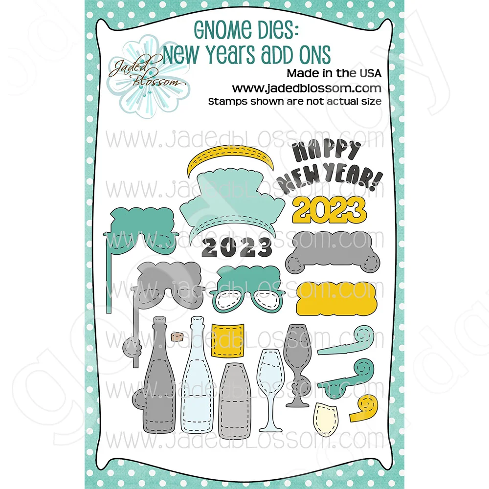 New Years Church Gnome Add Ons Cutting Dies and Stamps Scrapbook Diary Decoration Embossing Template Diy Greeting Card Handmade