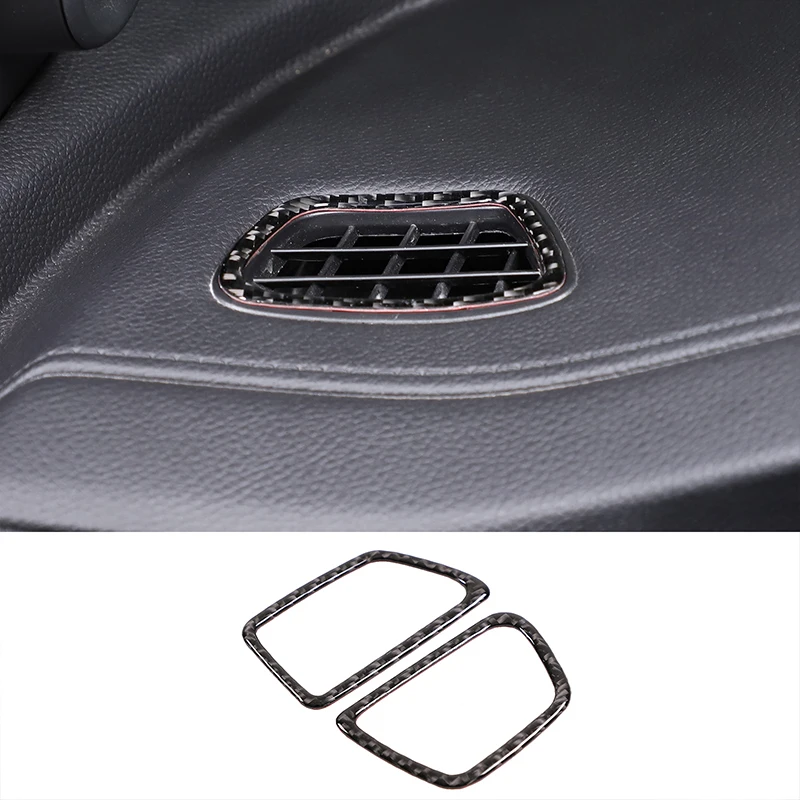 

For Honda Pilot 2015-2019 Car Dashboard Air Outlet Frame Decorative Stickers Soft Carbon Fiber Car Accessories 2pc