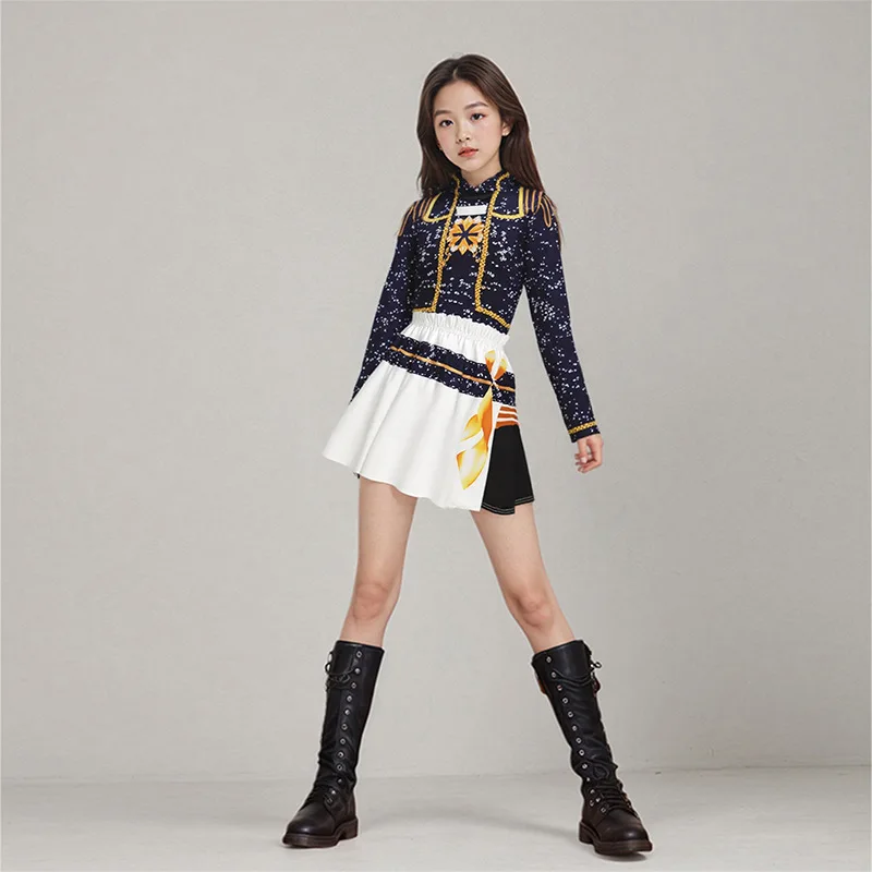 K-POP Witch Hunter Cos Suit, Rumizo Yimira Black Gold Singing Suit Abito per bambini stampato in 3D Halloween