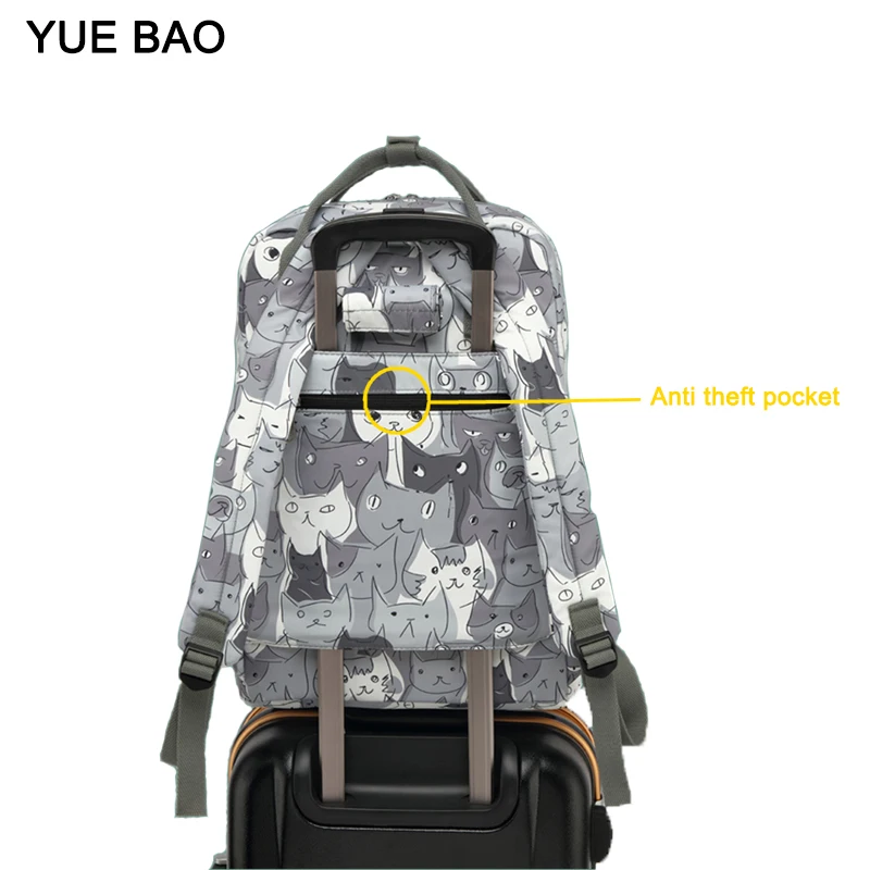 17 Inch Backpack Large Capacity Polyester Waterproof School Bag Simple Backpacks Fashion Student Computer Bag for Trolley