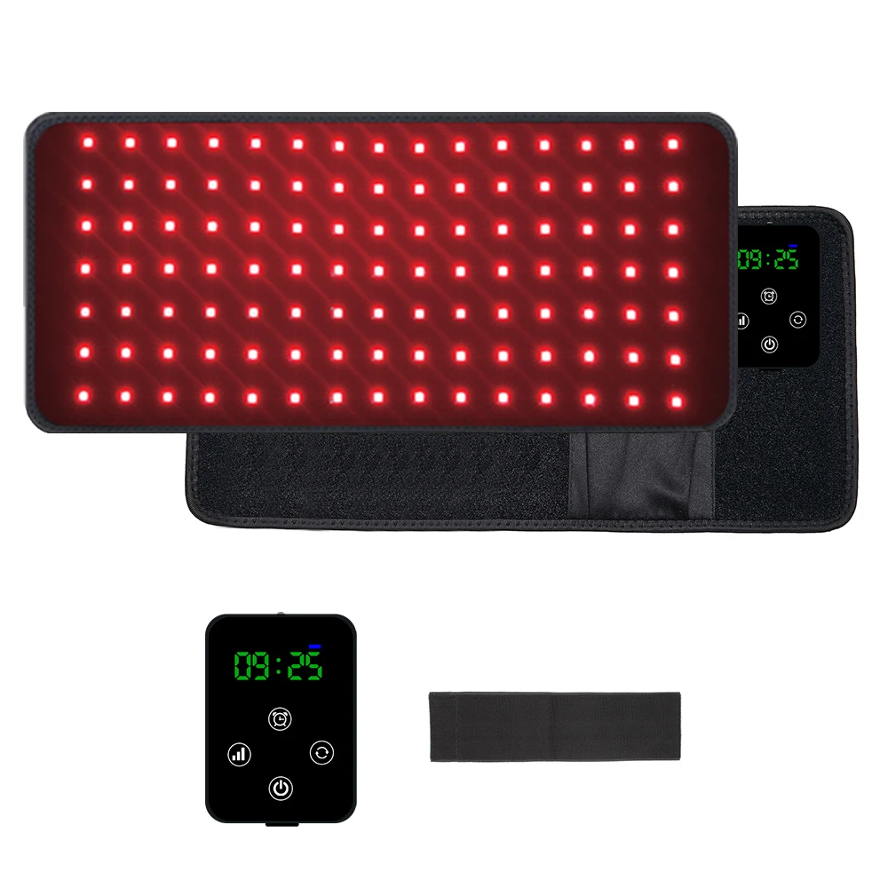 

Newest 660nm 850nm Near Infrared Back Pain Relief Wrap Wireless Red Light Therapy Waist Massage Belt Device with Timer