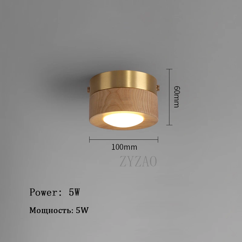 Flurlampe Walnuss Deckenleuchten Eschenholz LED-Leuchten für Zimmer Wohnzimmer Strahler Veranda Licht Wohnkultur Beleuchtung