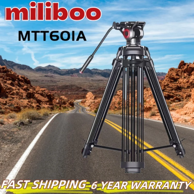 

miliboo MTT601A for Camcorder/DSLR Stand/support/bracket Professional Video Tripod Aluminum Heavy Duty Fluid Head Camera Tripod