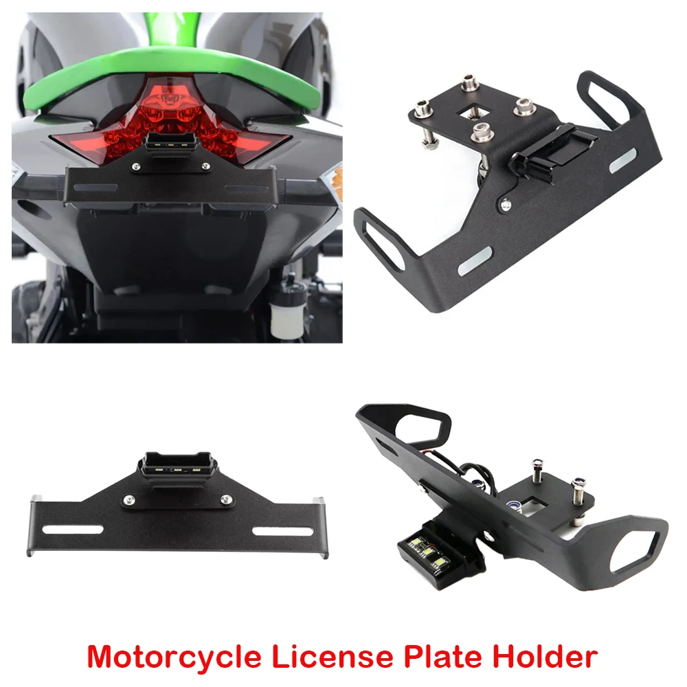 Fits for Kawasaki Z1000 ABS Z1000R 2014-2020 Motorcycle License Plate Holder Tail Tidy Fender Eliminator Replacement Bracket