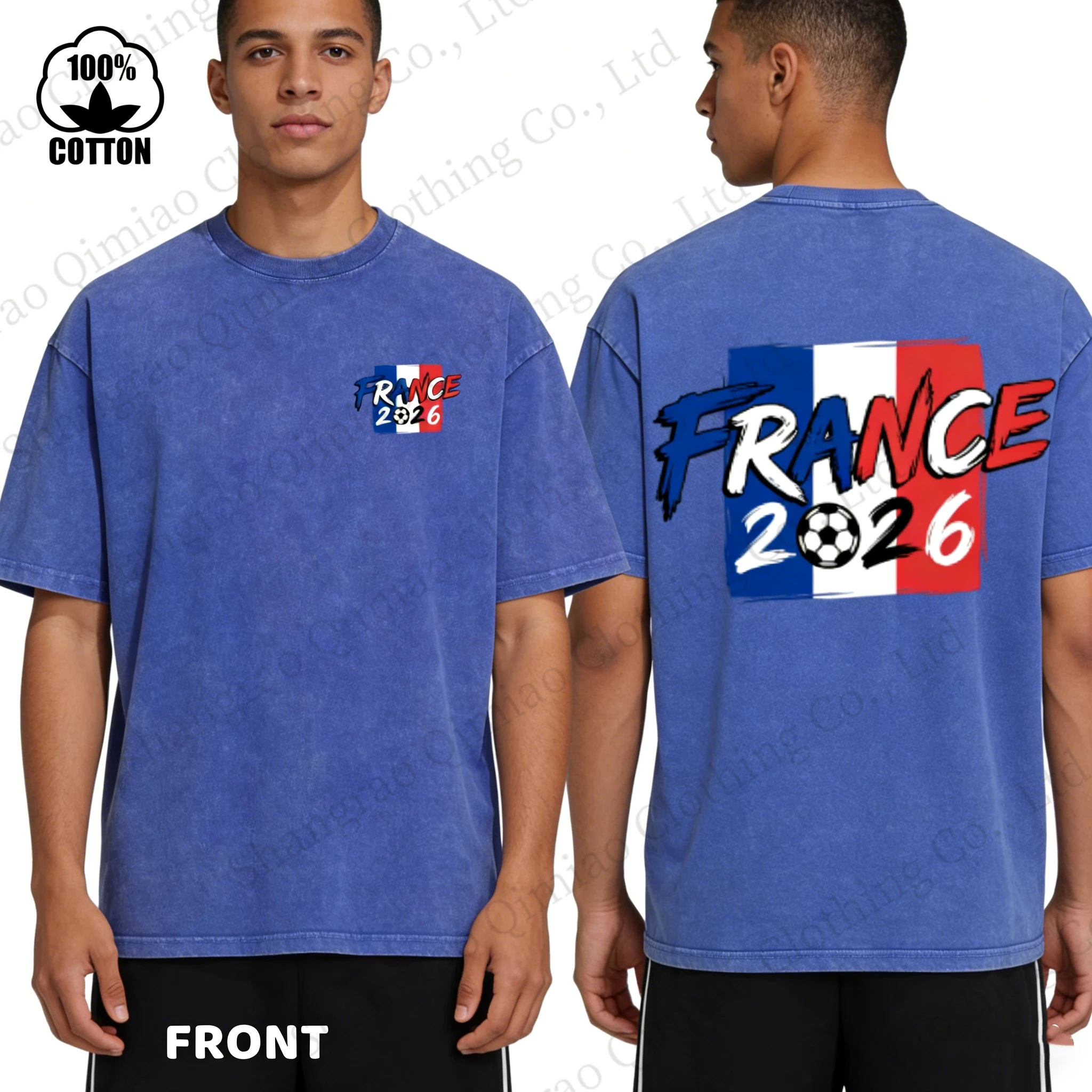 

Unisex Football Fan T-Shirt Vintage Washed Graphic Tee Oversized Cotton Short Sleeve Streetwear S-5XL Plus Size Soccer Lover Top