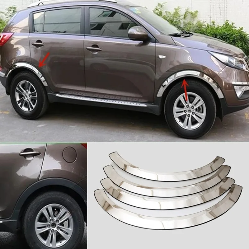 

For Kia Sportage R 2011-2019 stainless steel Wheel eyebrow Decorative strip Anti-scratch protection car accessories