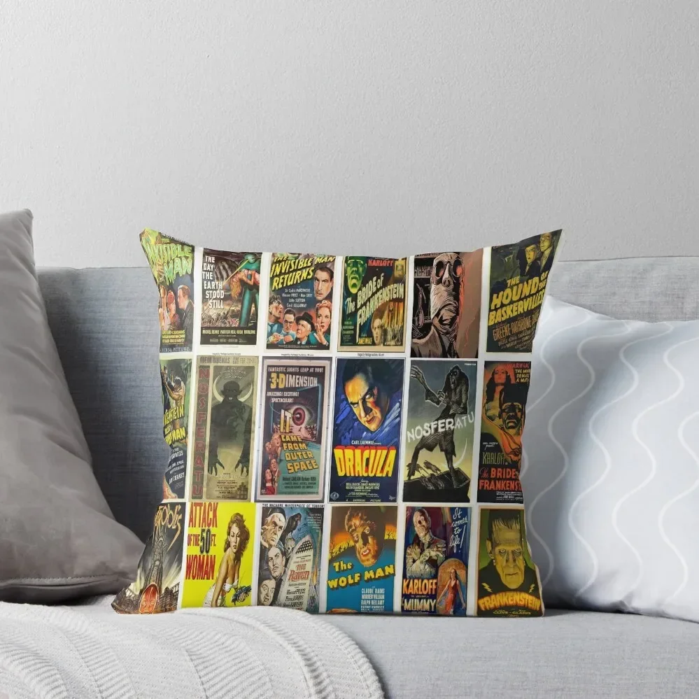 Classic Horror and Sci-Fi Poster Pack Throw Pillow pillow pillowcase Cushion Covers For Living Room pillow