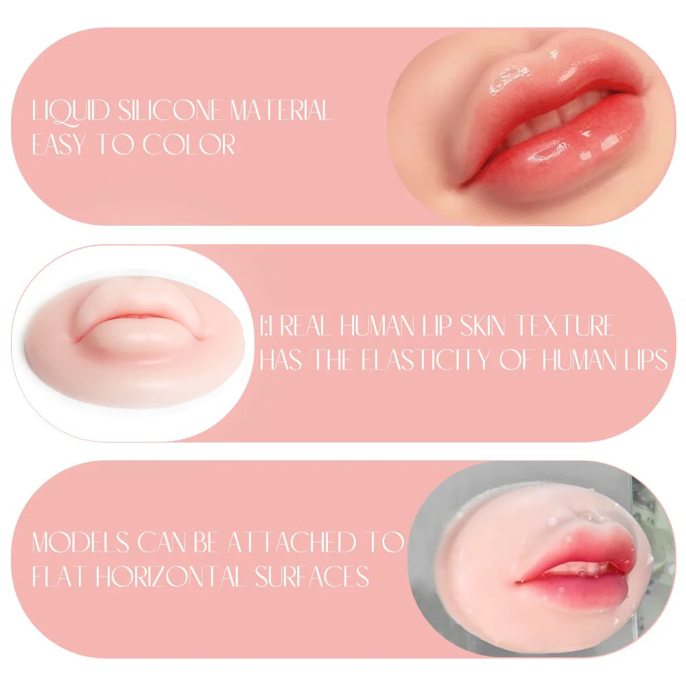 5D Silicone Practice Lips Reusable Training Mouth Skin For PMU Beginner and Experienced Tattoo Artists Permanent Makeup