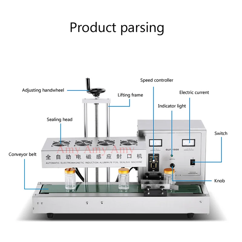 New Product Glass Plastic Bottle Cap Sealer Electromagnetic Induction Sealing Machine Aluminium Foil Sealing Packing Machine