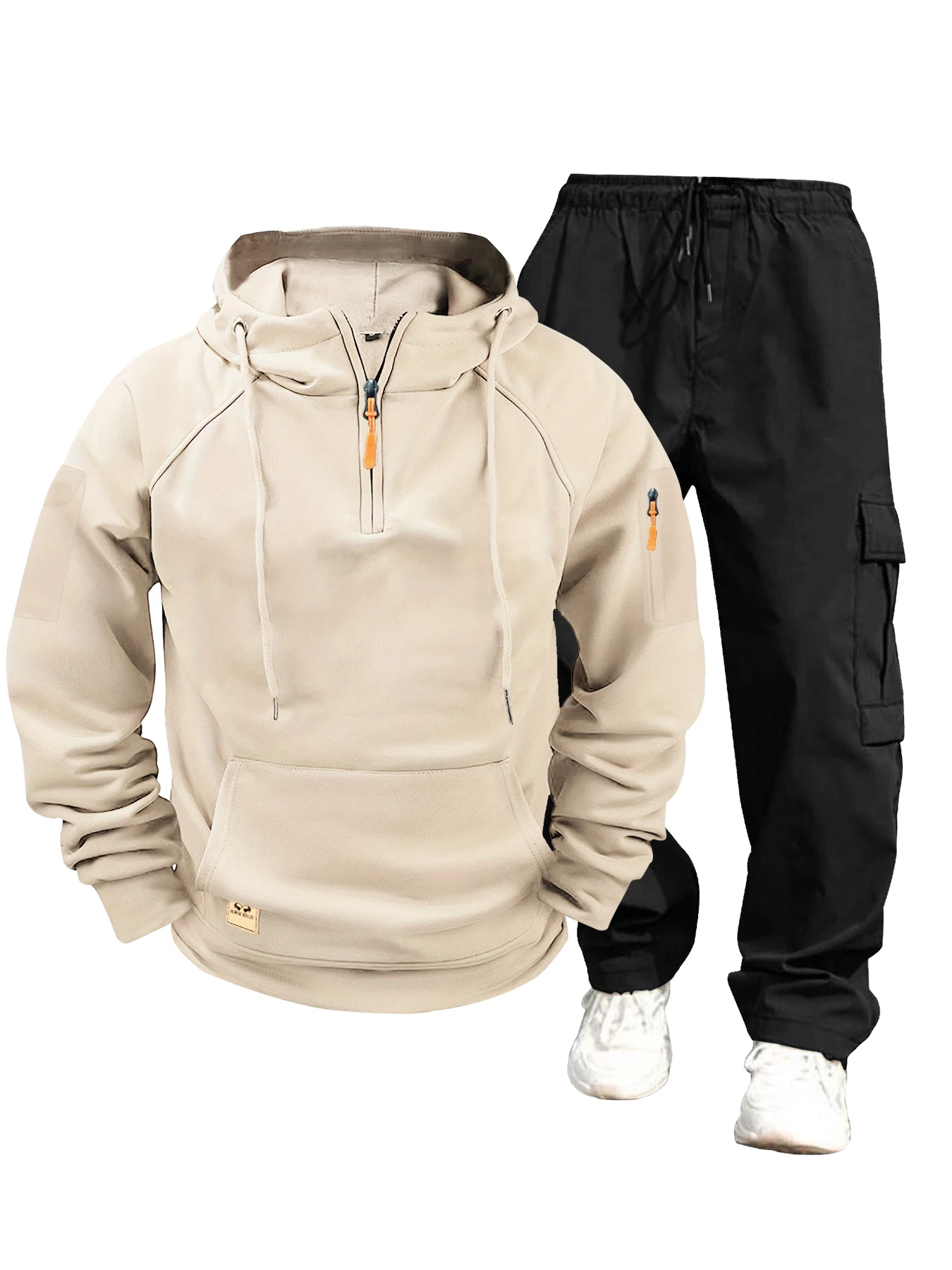 طقم ملابس رياضية للرجال، ملابس رياضية عصرية، هوديي نسائي + بنطلون طقم مكون من قطعتين، ملابس رياضية كاجوال للجري، سراويل عمل