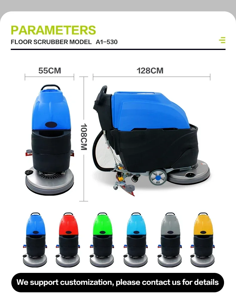 Fabbrica all'ingrosso A1 magazzino a batteria piastrelle epossidiche lavatrice per pavimenti senza fili Walk Behind Floor Scrubber