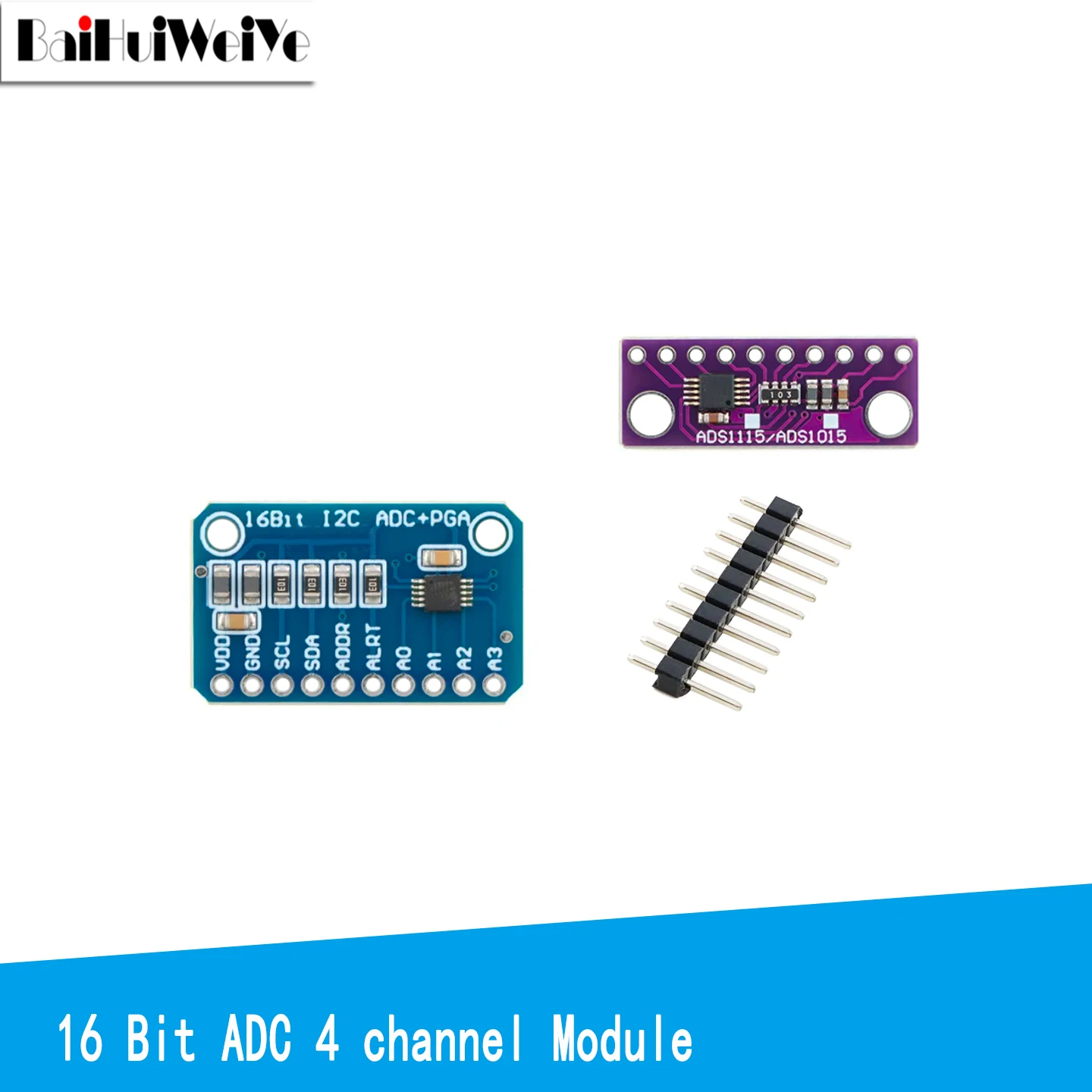 1PCS I2C ADS1115 ADS1015 16 Bit ADC 4 Channel Module With Programmable Gain Amplifier 2.0V To 5.5V RPi