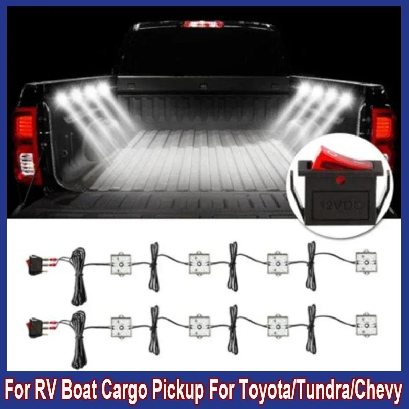 8 sztuk samochodowych świateł LED 6000K Oświetlenie łóżka ciężarówki 5730 48 diod SMD Wodoodporne światło do łodzi RV Pickup do Toyoty / Tundry / Chevy
