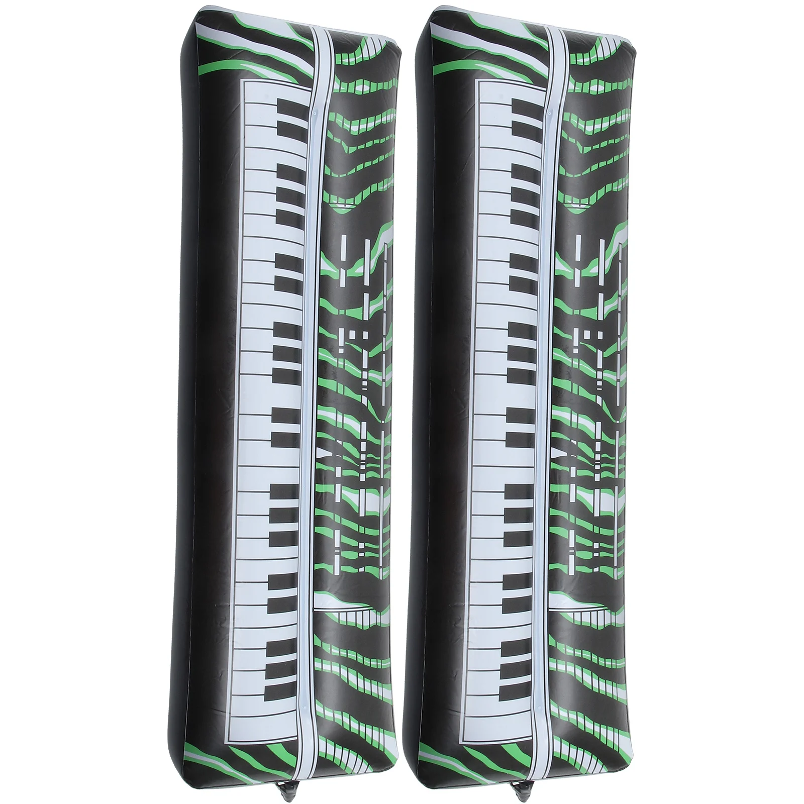 2 Pcs 60CM Inflatable Electronic Keyboard PVC Party Decorations Photo Booth Props for Pool Beach Luau Gatherings Fun Instruments