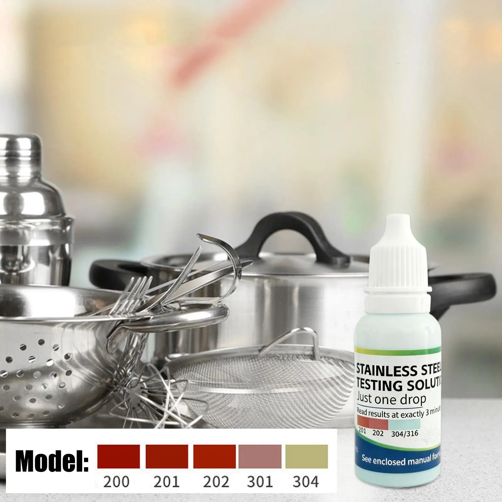 Stainless Steel Detection Liquid 201/202/301/304 Grade Identification Solution Rapid Identification Reagent Testing Liquid