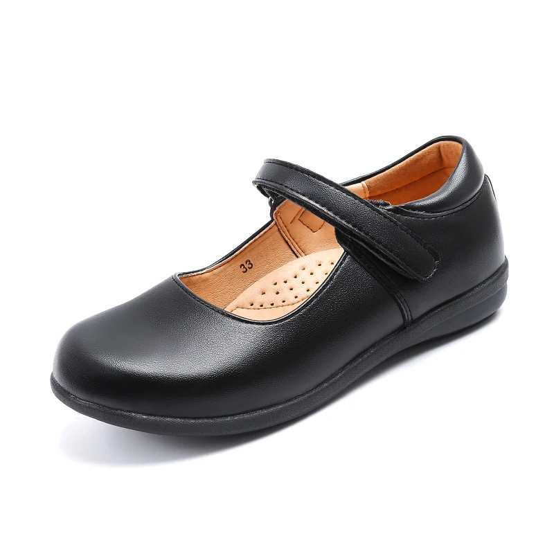 Comfortable Princess Shoes Black Soft-soled Leather Shoes Princess Girl Shoe Huaraches of Girls From 3 to 12 Years Old Mother