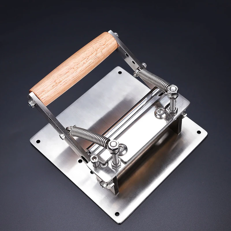 Manual Leather Thinning Machine Stainless Steel Splitter Peeler Cutter Adjustable Cutting Tool Wood Handle