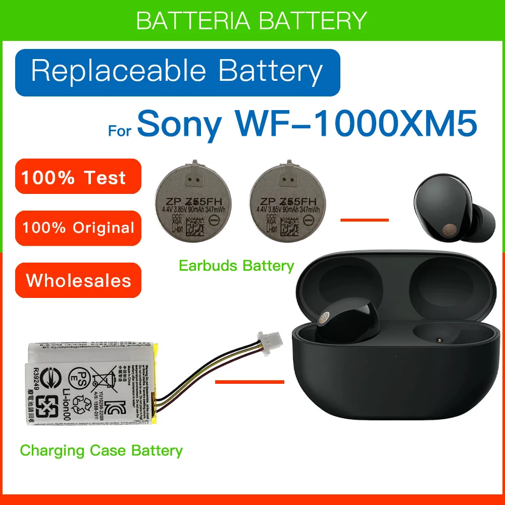 

Original ZeniPower ZP Z55FH 3.85V 90mAh Battery For SONY WF-1000XM5 1000XM5 XM5 Bluetooth Earbuds Headset Batteria+Free Tools