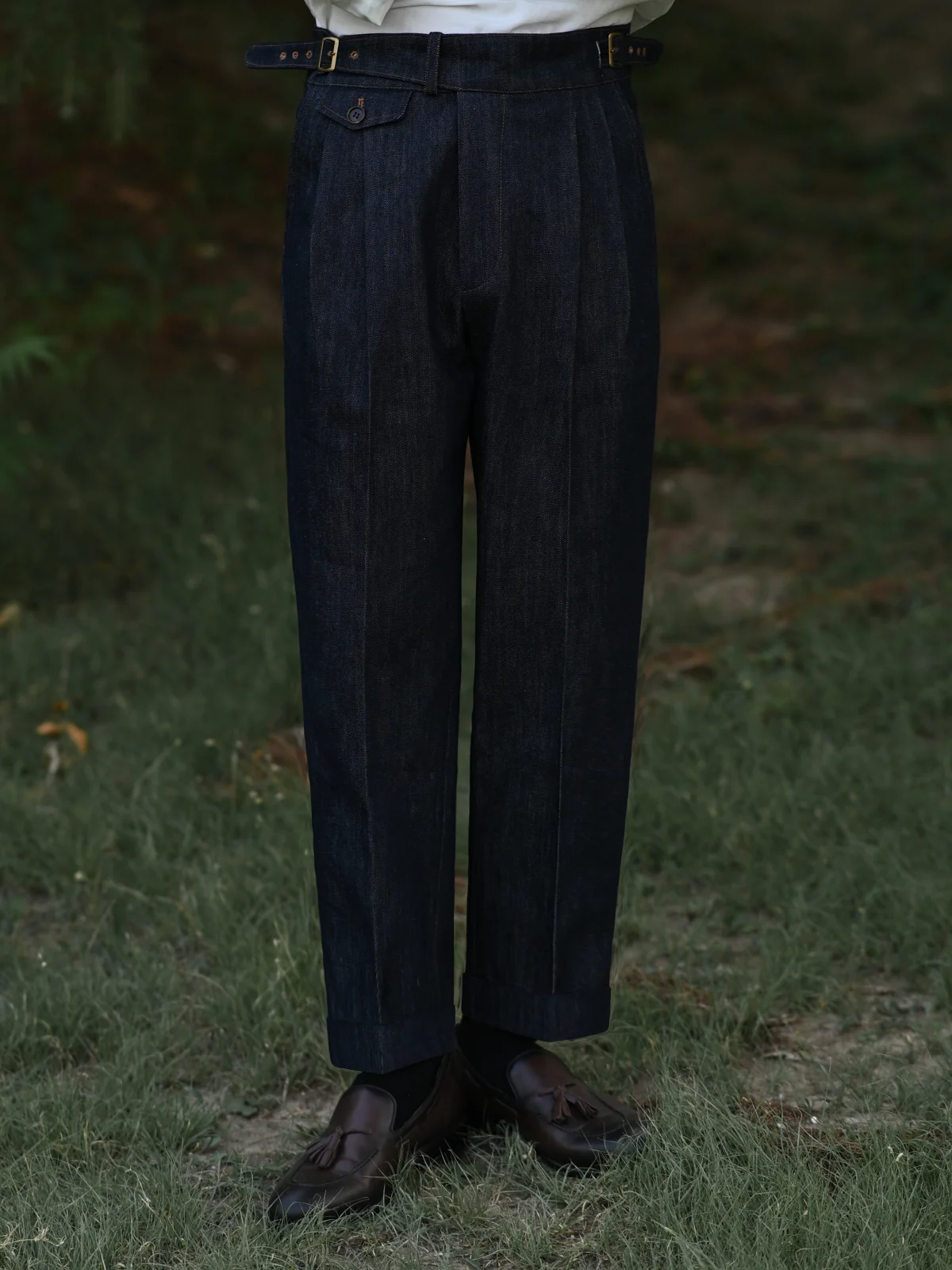 

Casual Cotton Straight Leg Jeans Versatile Vintage Loose Fit Gentleman's Jeans Business Casual Youth Daily Wear Water Washed