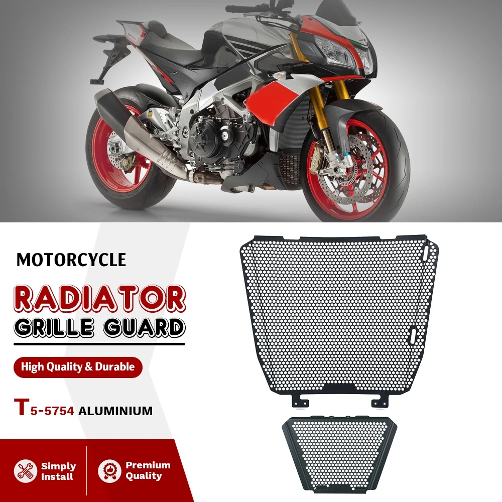 

For Aprilia RSV4 1000 APRC RF Tuono V4 1100 RR Factory Motorcycle CNC Radiator Grille Guard Oil Cooler Guard Cover Protection