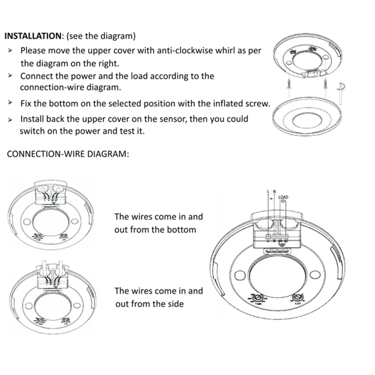 JABS-LED interruptor de inducción techo 110V-220V Radar de microondas estático Sensor de presencia Real retardo móvil