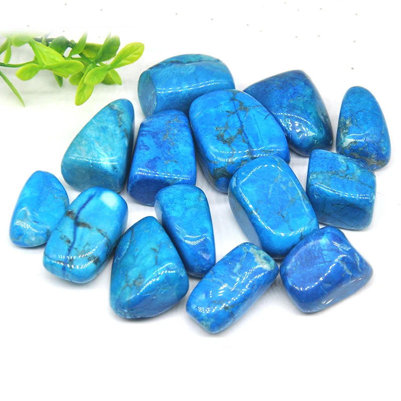 

Natural Blue Turquoise Tumbled Stones Bulk Gravel Stone Mineral Healing Crystals Gemstones Tank Decor Specimen Home Decoration