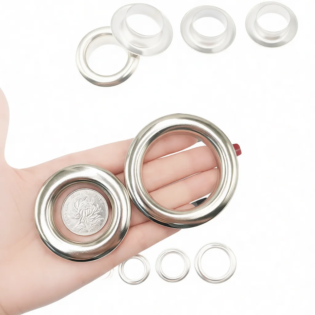 Premium Iron Grommets Eyelets For Fabric Textile Shoes Bags Tents DIY Projects Round Edge Metal Hardware Professional Parts