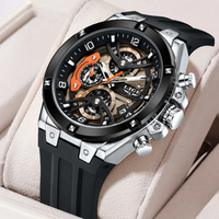 LIGE Simple Fashion Quartz Man Watch Silicone Outdoor Casual Sports Waterproof Luminous Calendar Random Gift Box Watches for Men