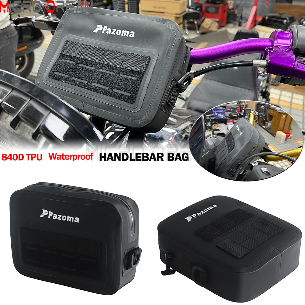 

Club Style T-bar Handlebar Bag Motorcycle Waterproof 1840D TPU Storage Tool Bag For Harley Sportster Dyna Softail Street Fat Bob