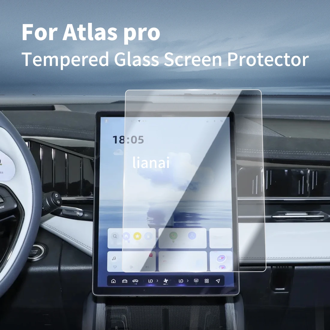 

Carplay Screen Protector Tempered Glass Protective Film Navigator Car Stickers Accessories For24 Volkswagen Atlas pro