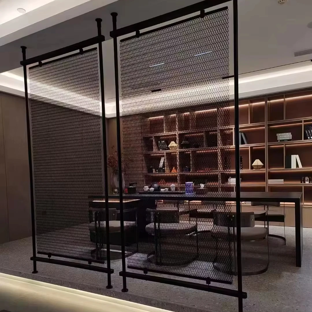 Modern Design Stainless Steel Screen Customized Partition Metal Mesh Room Divider Screen