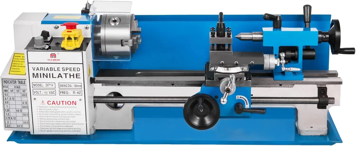 

Metal Lathe 7x14inch Precision Bench Top Mini Metal Lathe 550W Precision Metal Lathe Variable Speed 50-2500 RPM Nylon