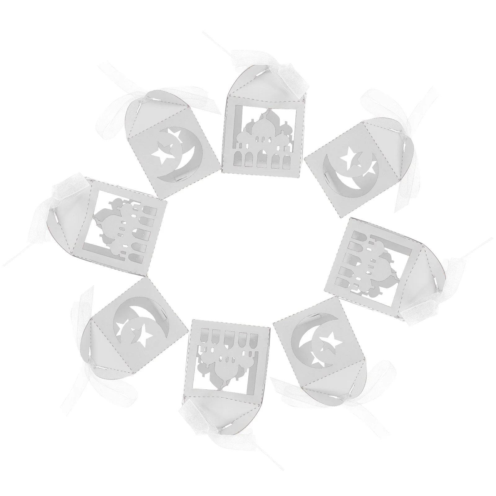 

50pcs Ribbon C Elegant Middle Eastern Style Party Favor Boxes for Wedding Birthday Gift Packaging Mini Boxes Star Shape