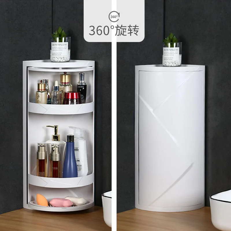 

Creative Bathroom Corner Shelf, Rotating Storage Shelf, Kitchen Toiletries Shelf